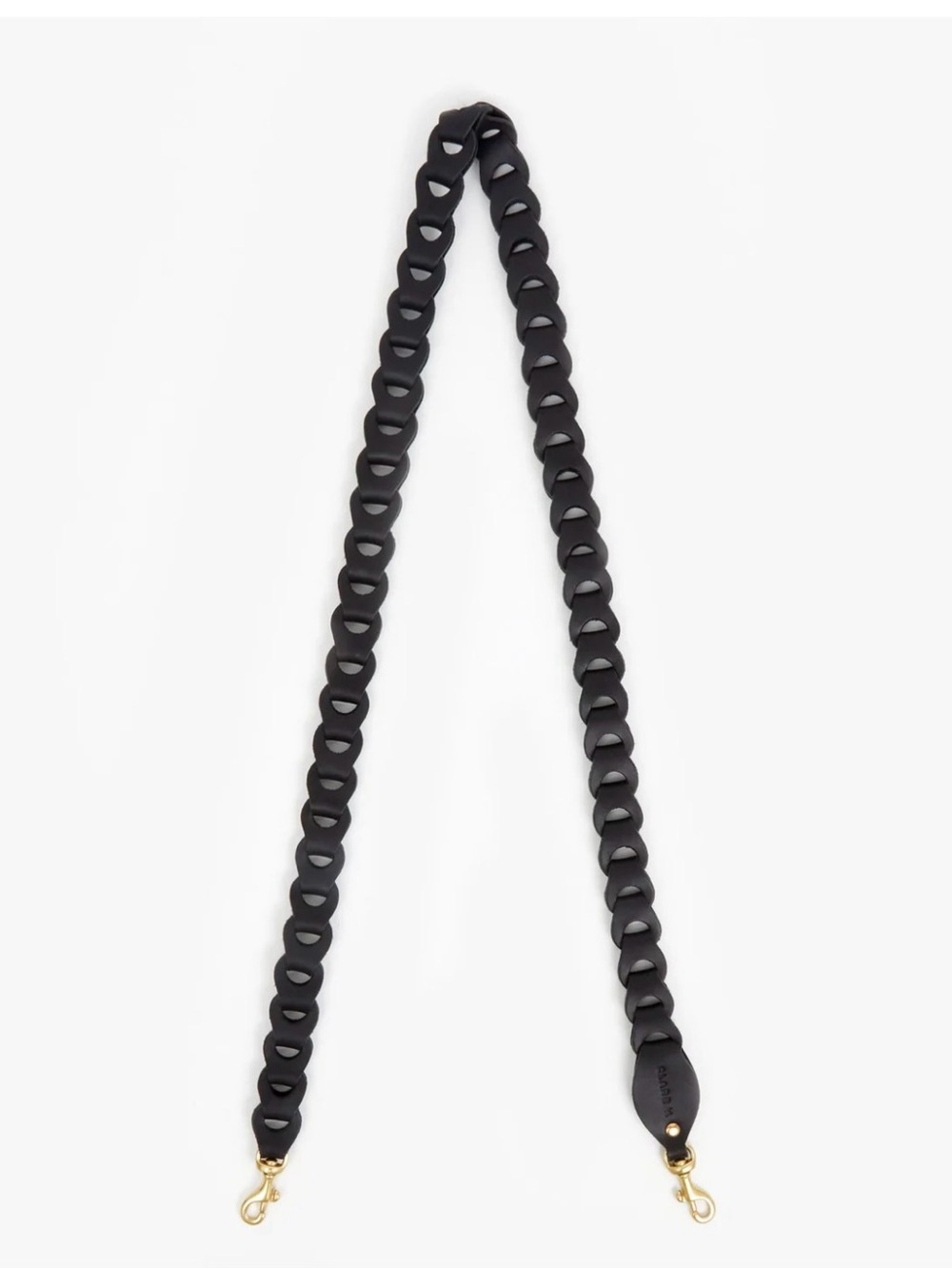 Clare V. Crossbody Strap in black leather